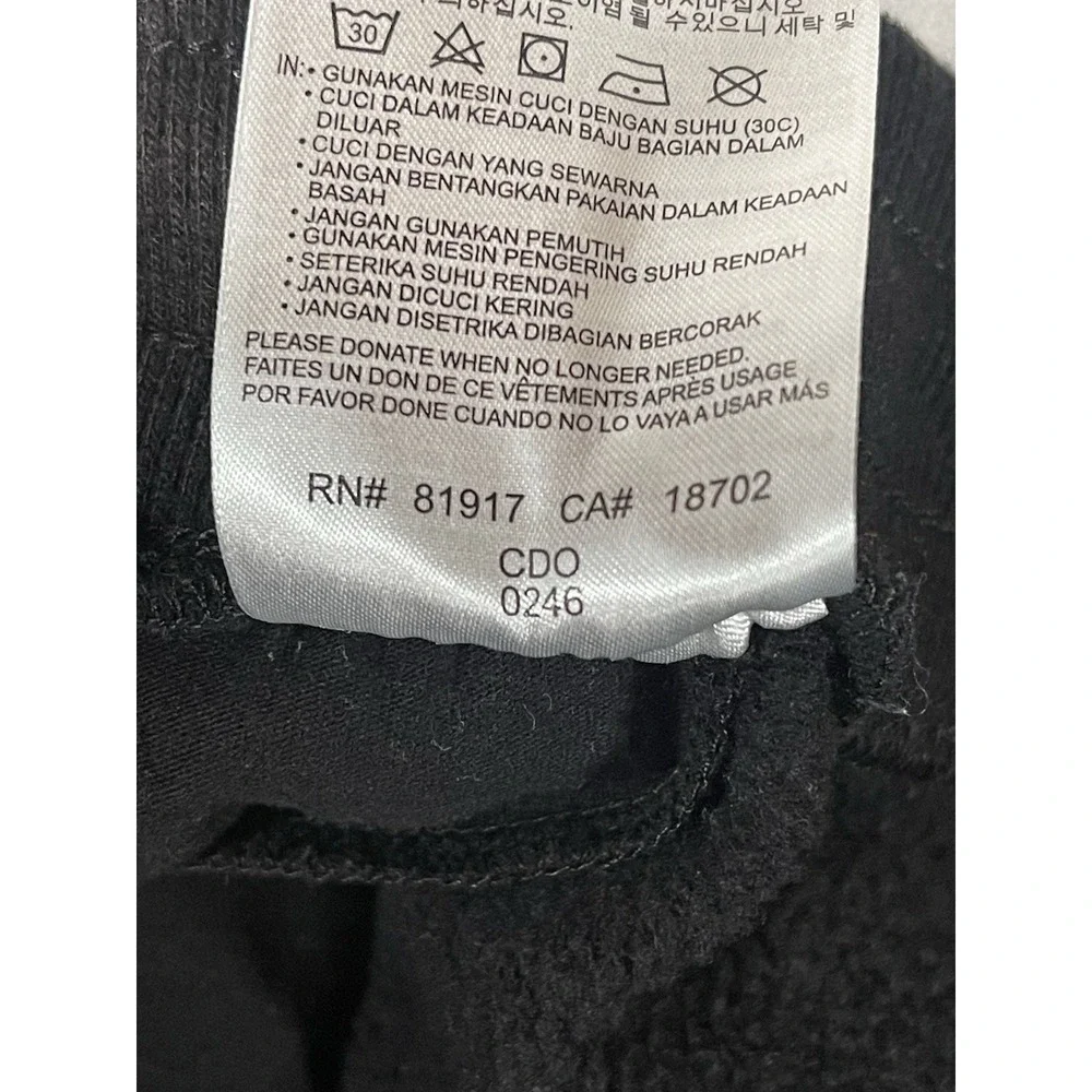 Converse Kids Black Jogger Sweatpants With Drawstring And Pockets Girls Size XL